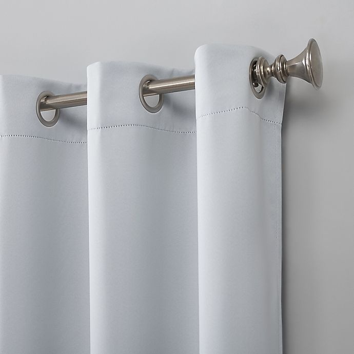 slide 2 of 8, Sun Zero Mariah Energy Saving Room Darkening Grommet Window Curtain Panel - Dove White, 54 in