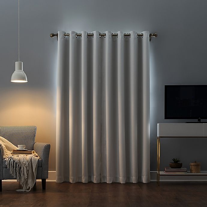 slide 4 of 8, Sun Zero Oslo Extreme Total Blackout Grommet Window Curtain Panel - Pearl, 54 in