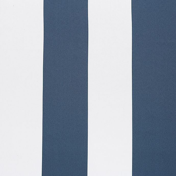 slide 5 of 6, Sun Zero Owen Cabana Stripe Indoor/Outdoor UV Protectant Grommet Curtain Panel - Indigo, 95 in