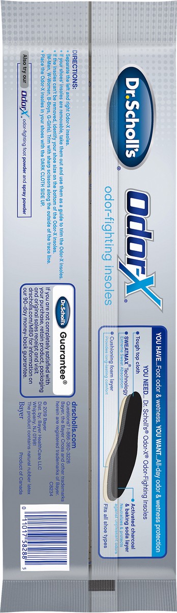 slide 3 of 4, Dr. Scholl's Odor-Fighting Insoles 1 ea, 1 ct