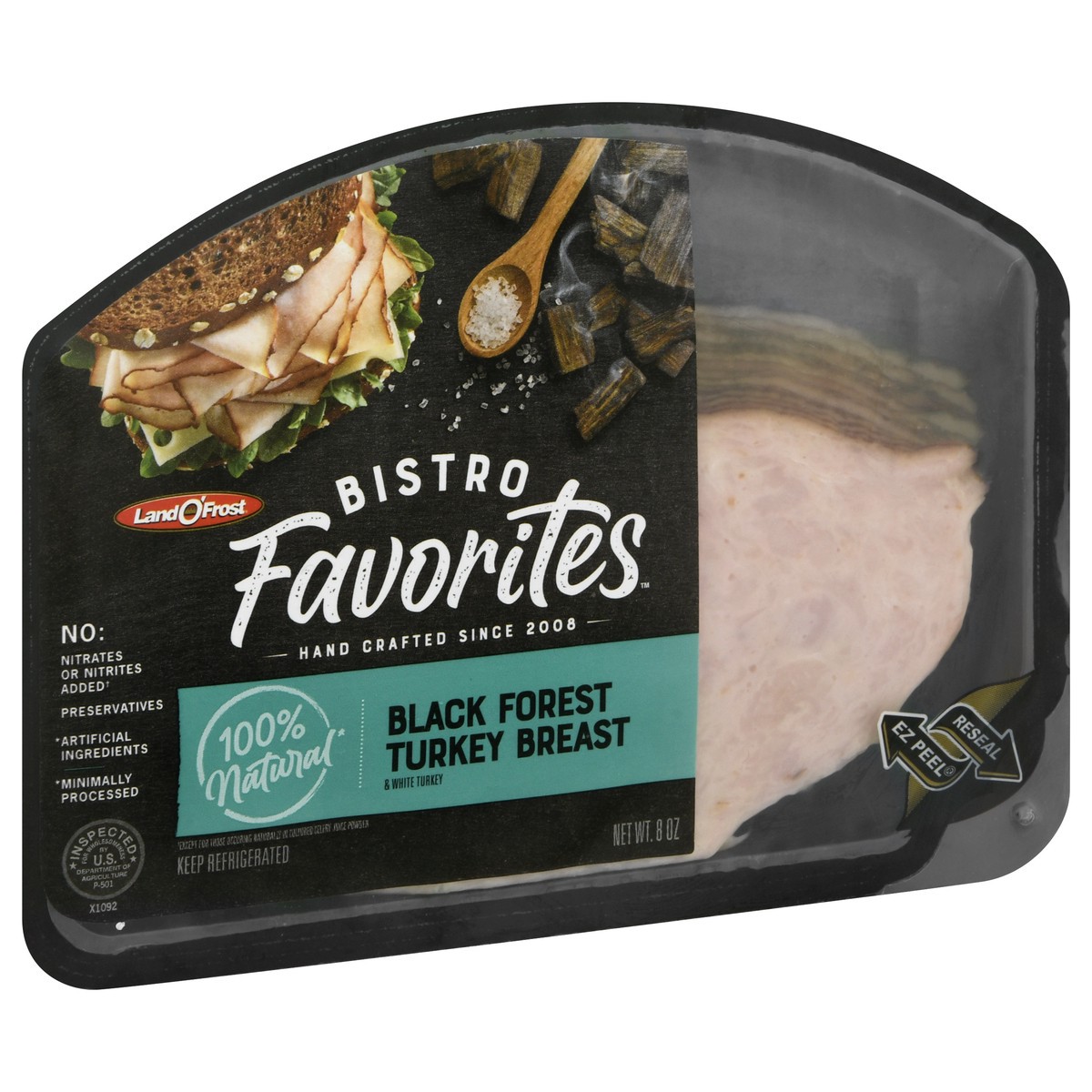 slide 2 of 9, Land O' Frost Bistro Favorites Black Forest Turkey Breast 8 oz, 8 oz