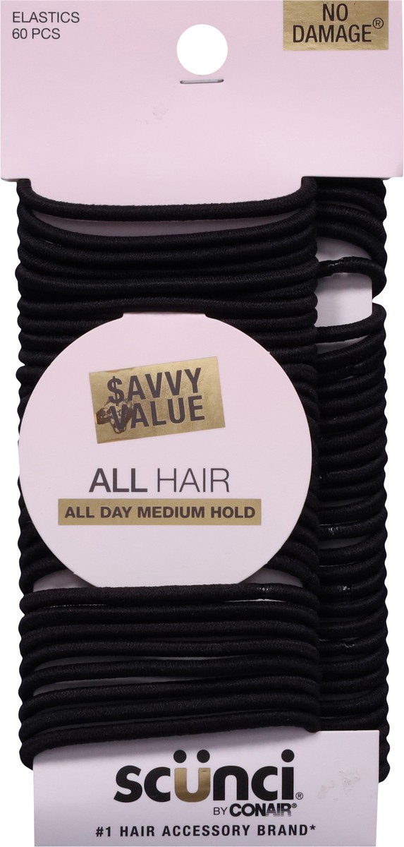 slide 6 of 12, scünci No Damage Hair Elastics, 60 ct