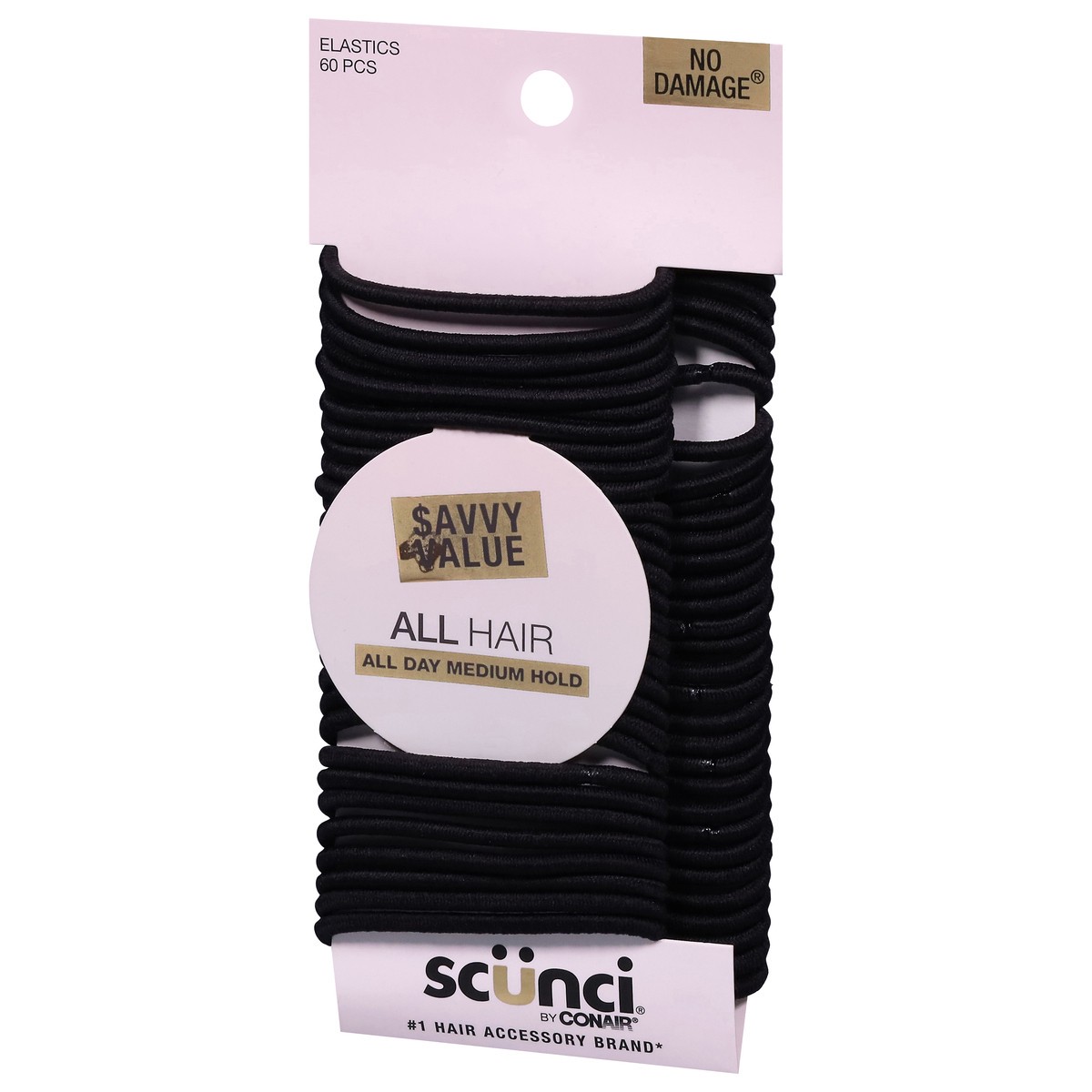slide 12 of 12, scünci No Damage Hair Elastics, 60 ct