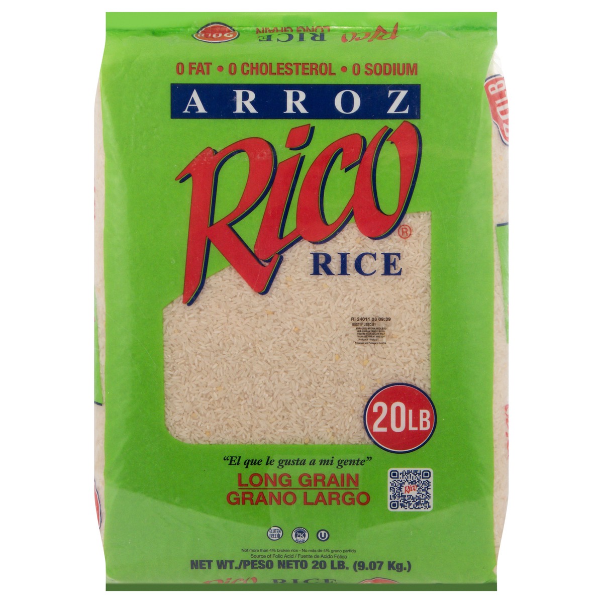 slide 1 of 1, Rico Long Grain Rice 20 lb, 20 lb