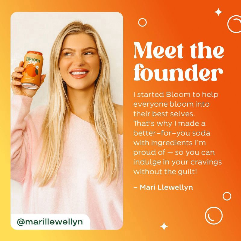 slide 6 of 6, Bloom Pop Caffeine-Free Prebiotic Classic Orange Soda 12 fl oz, 12 fl oz