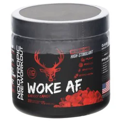 Woke AF Nootropic Cherry Candy Pre-Workout 8.4 oz