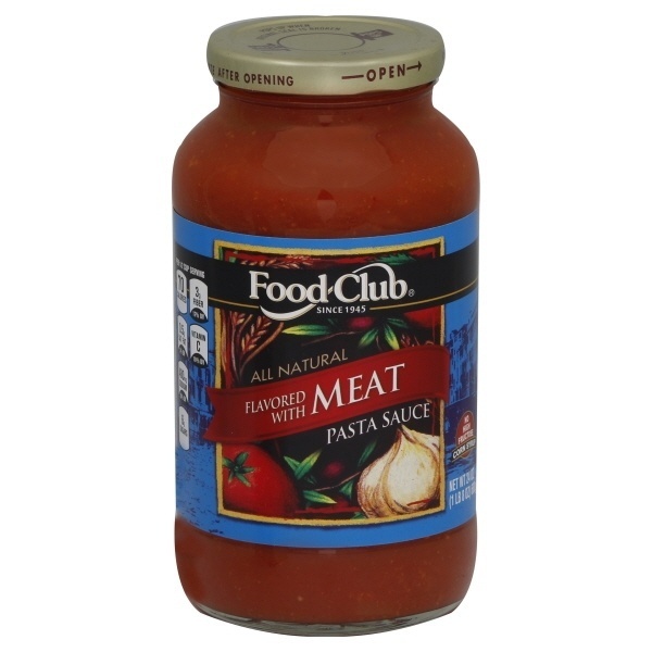 slide 1 of 1, Food Club Meat Pasta Sauce, 24 oz