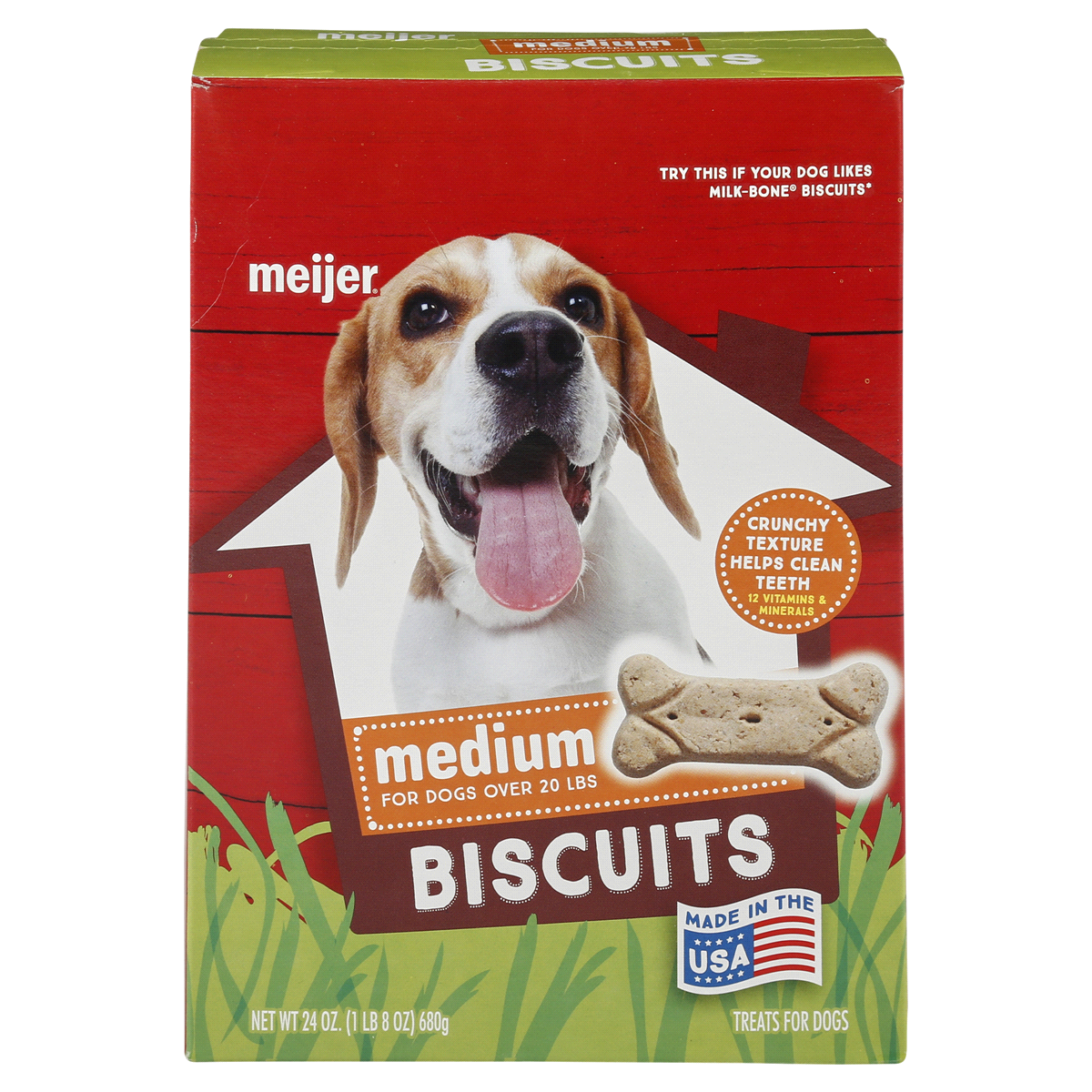 slide 1 of 5, Meijer Main Choice Medium Dog Biscuits, 24 oz