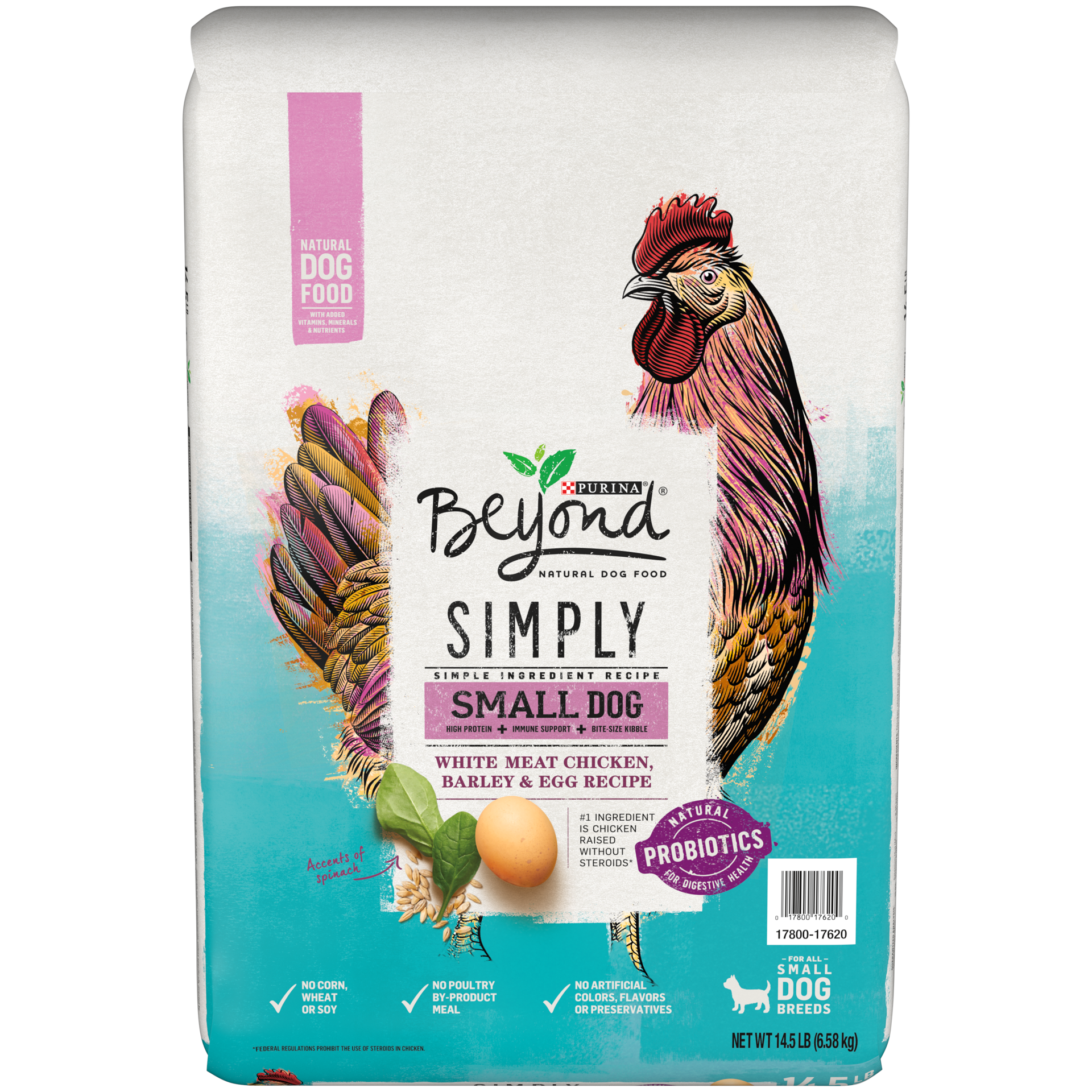 slide 1 of 2, Beyond Purina Beyond Natural, High Protein Small Breed Dry Dog Food, Simply Chicken, Barley & Egg Recipe, 14.50 lb