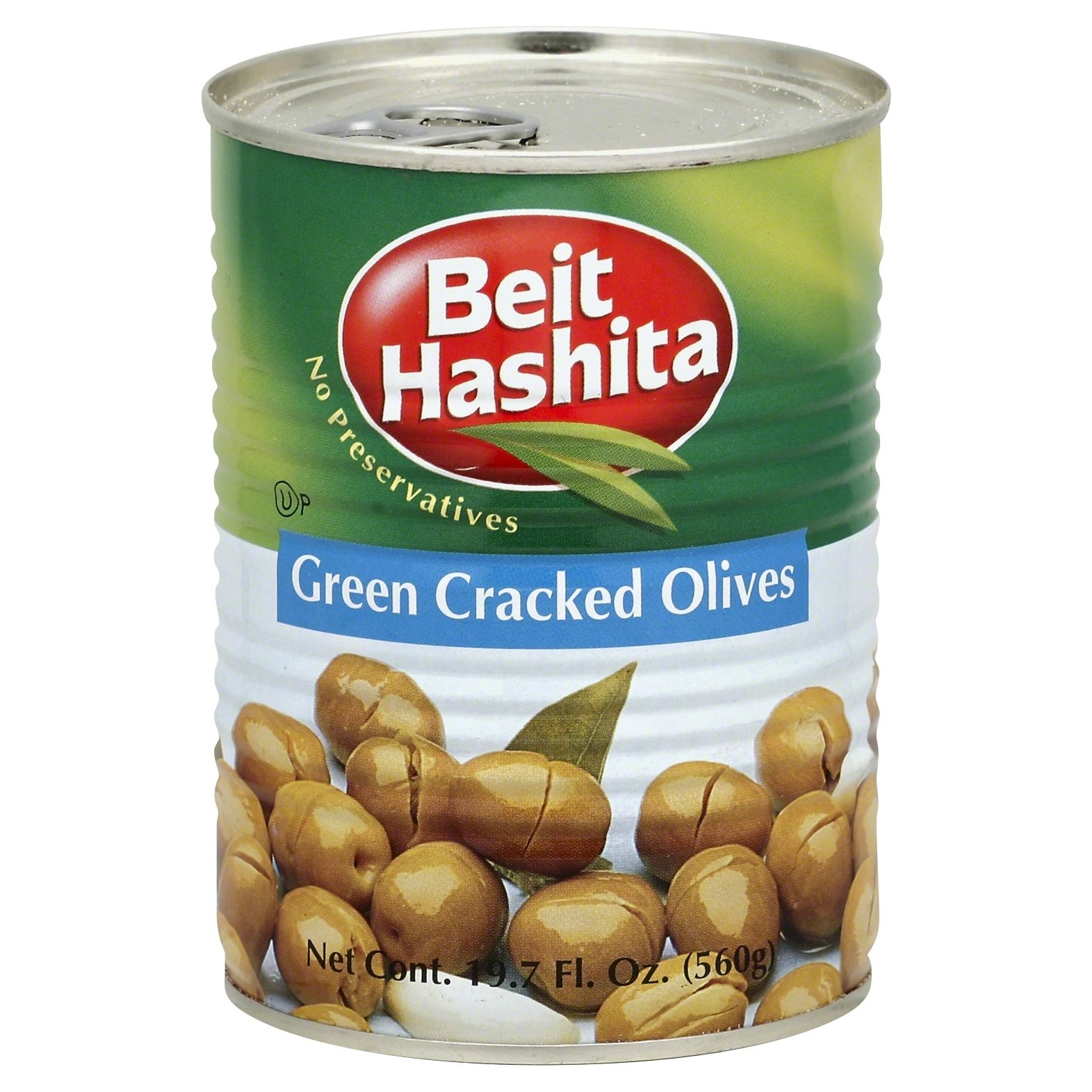 slide 1 of 2, Beit Hashita Green Cracked Olives, 19 oz