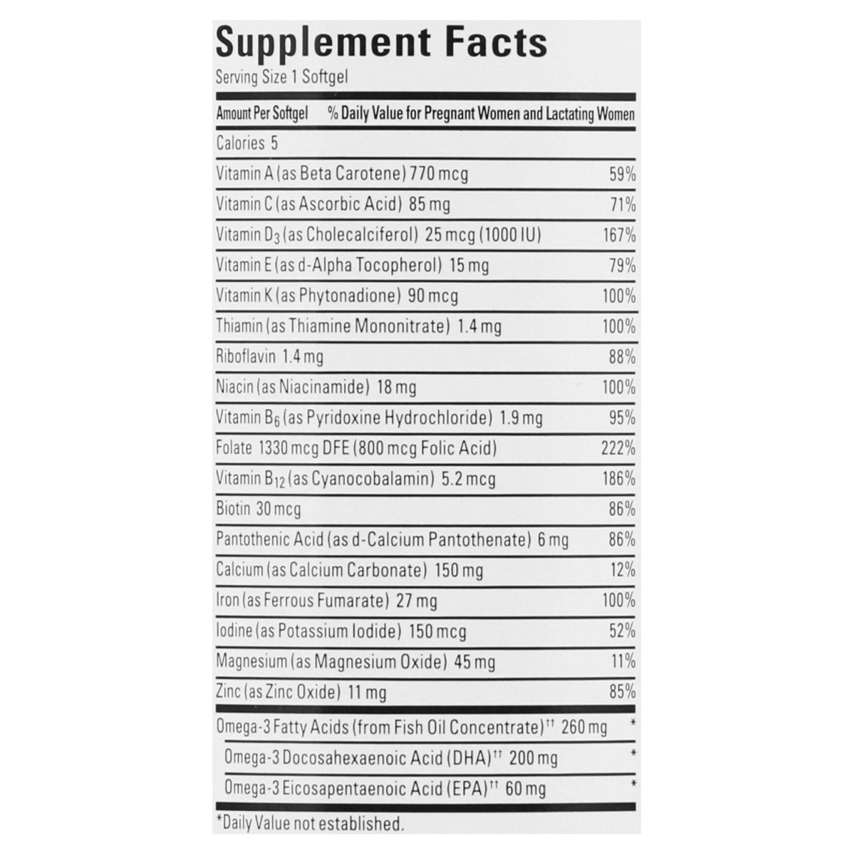 slide 8 of 12, Nature Made Prenatal with Folic Acid + DHA Softgels, 90 Count, 90 ct