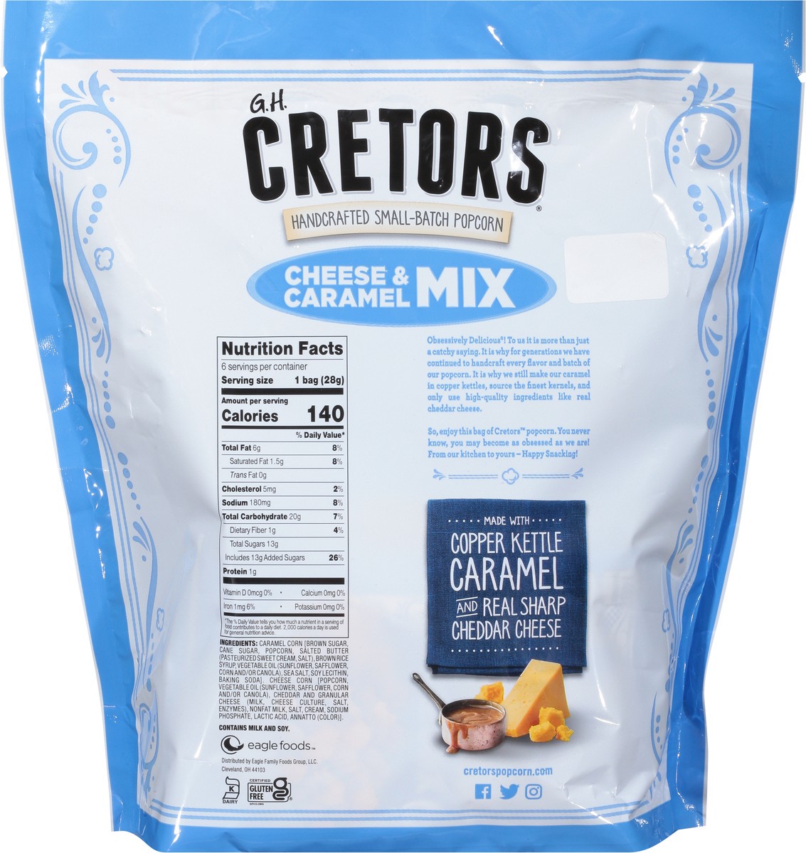 slide 8 of 13, Cretors Cheese & Caramel Mix Popcorn 6 - 1 oz Bags, 6 ct