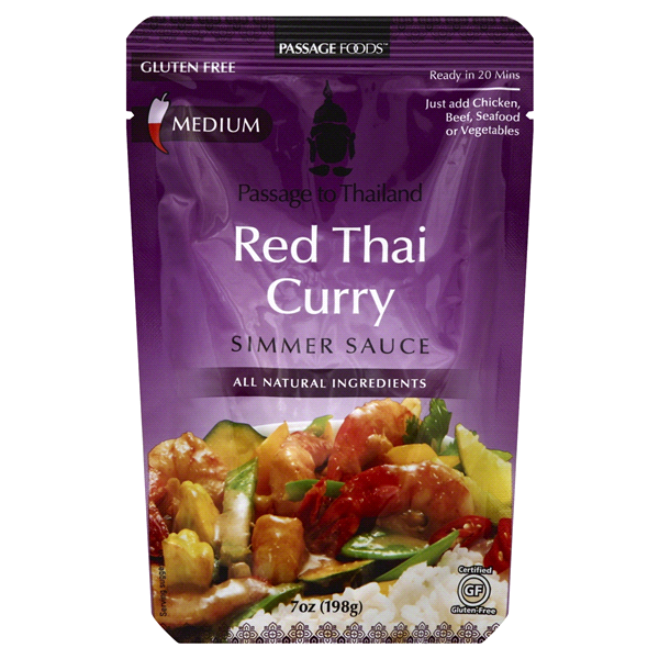 slide 1 of 1, Passage to Thailand Red Thai Curry Simmer Sauce, 7 oz