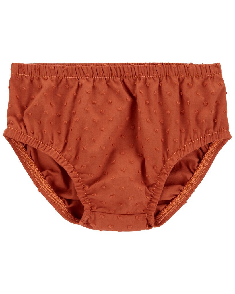 slide 2 of 5, Carter's Baby Cotton Flutter Dress Rust 3M, 1 ct