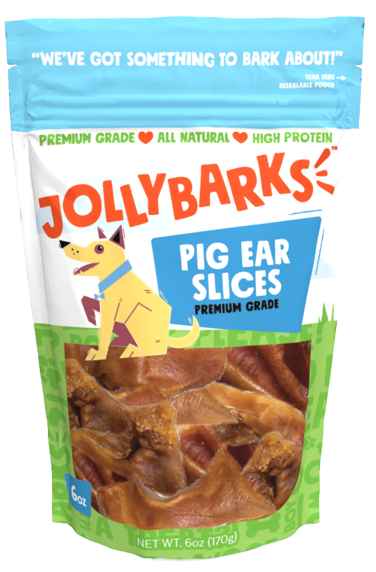 slide 1 of 1, JOLLYBARKS Jolly Barks Pig Ear Slices 6oz, 6 oz