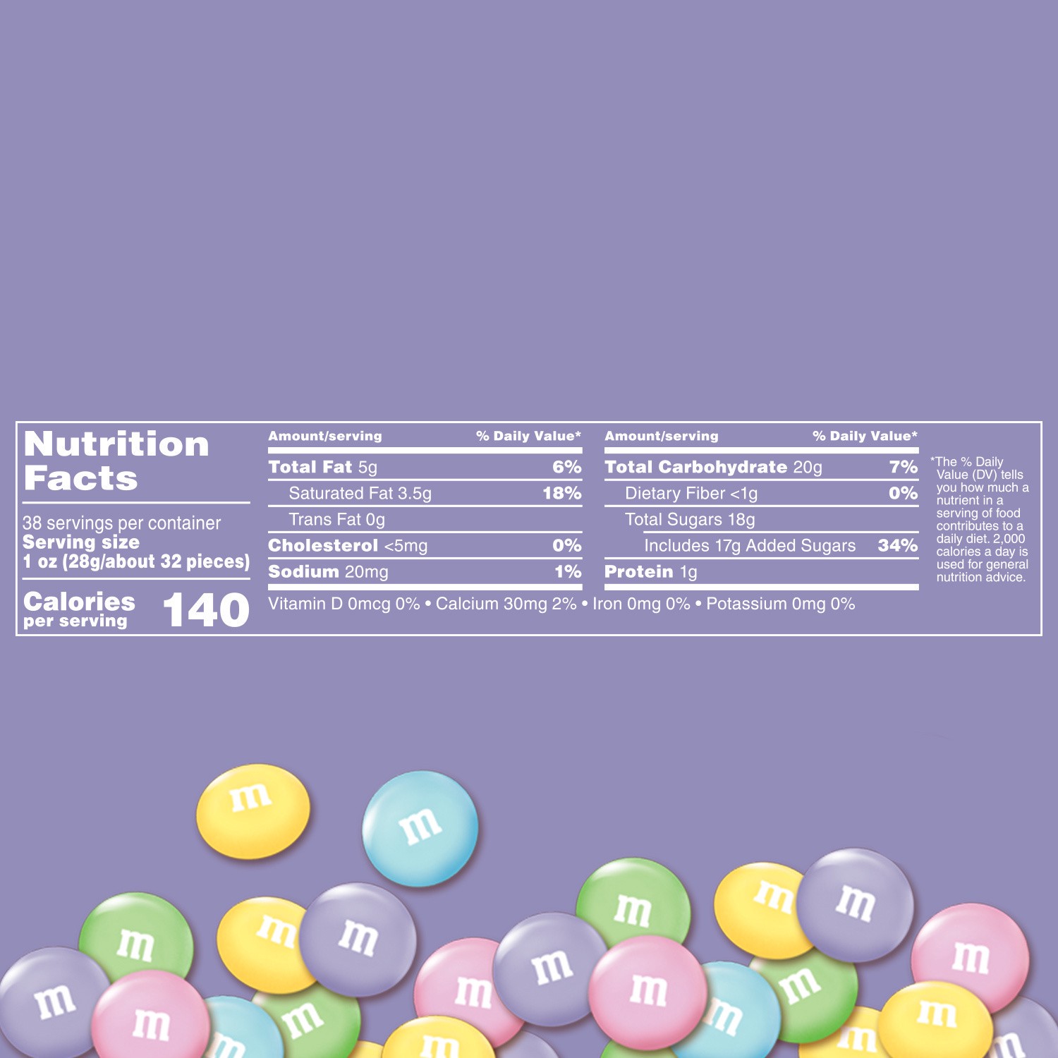 slide 5 of 7, M&M's Milk Chocolate Pastel Blend Easter Candy, 38 Oz Bulk Bag, 38 oz