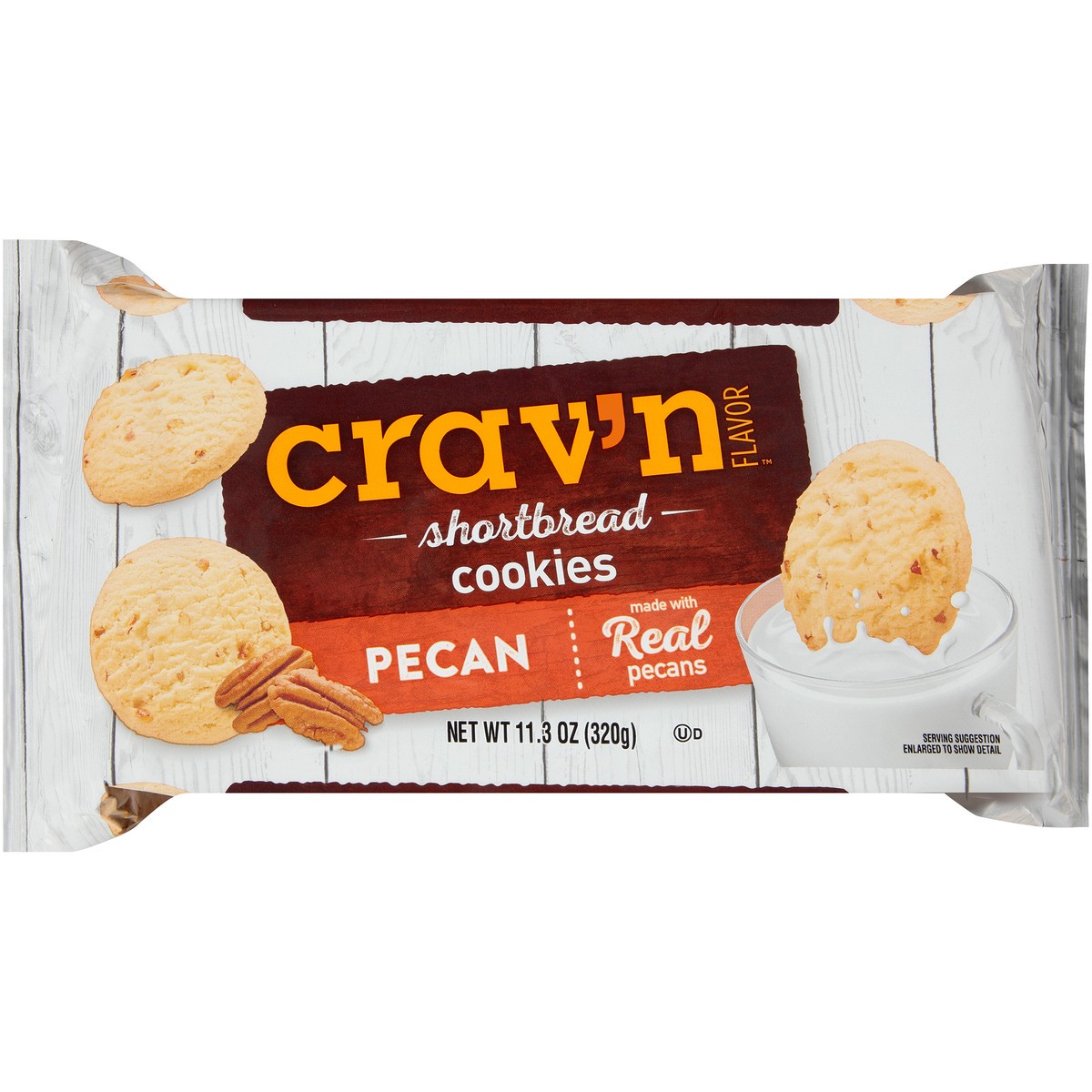 slide 1 of 10, Crav'n Flavor Peacn Shortbread Cookies, 11.3 oz