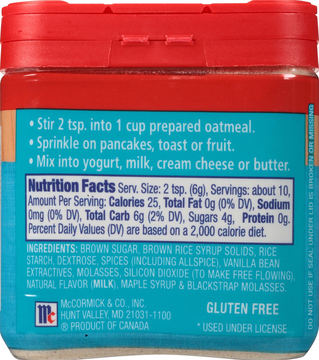 slide 2 of 10, McCormick Good Morning Brown Sugar Vanilla Breakfast Seasoning 2.08 oz. Bottle, 2.08 oz