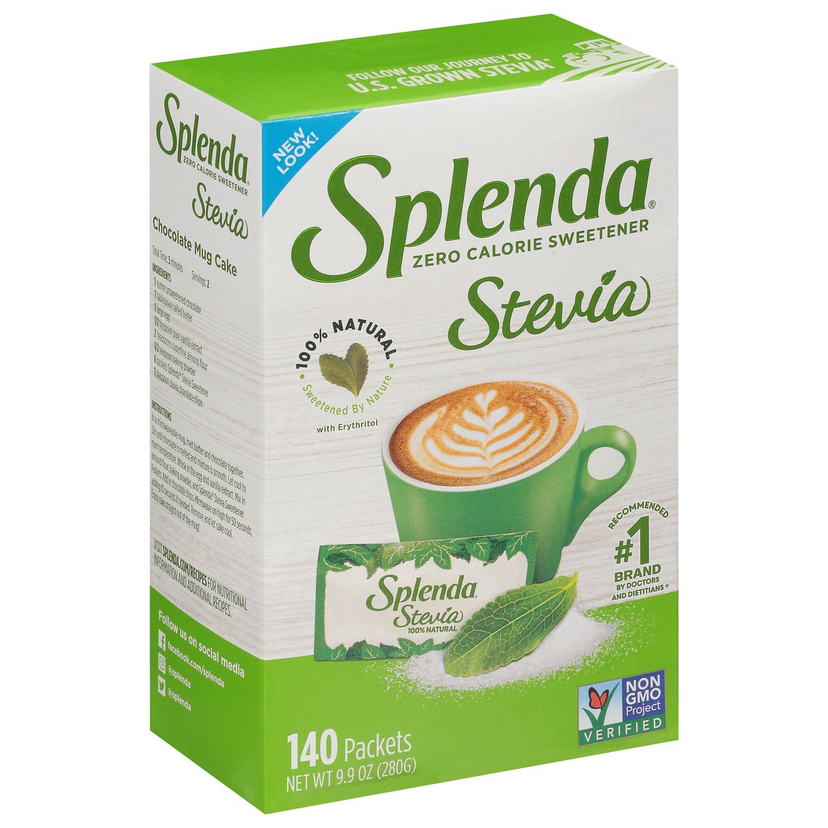 slide 4 of 9, Splenda Stevia Zero Calorie Sweetener Packets 140 Count, 140 ct