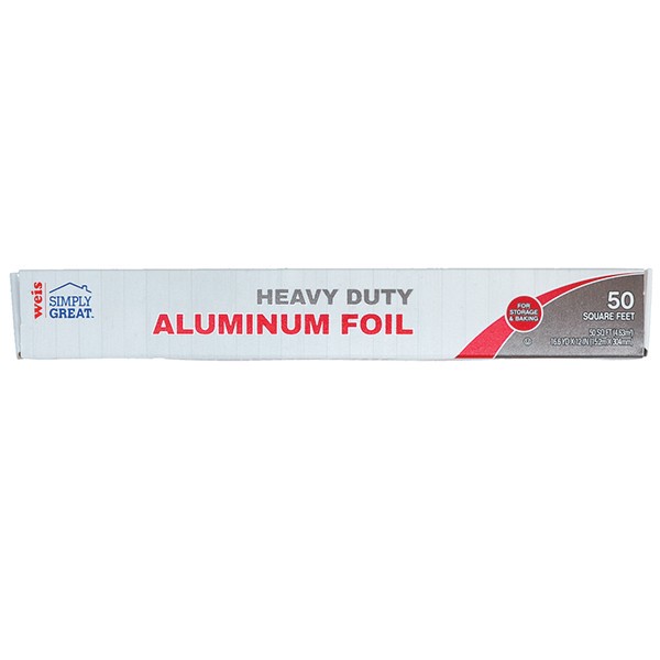 slide 1 of 1, Weis Quality Heavy Duty Aluminum Foil, 50 sq ft