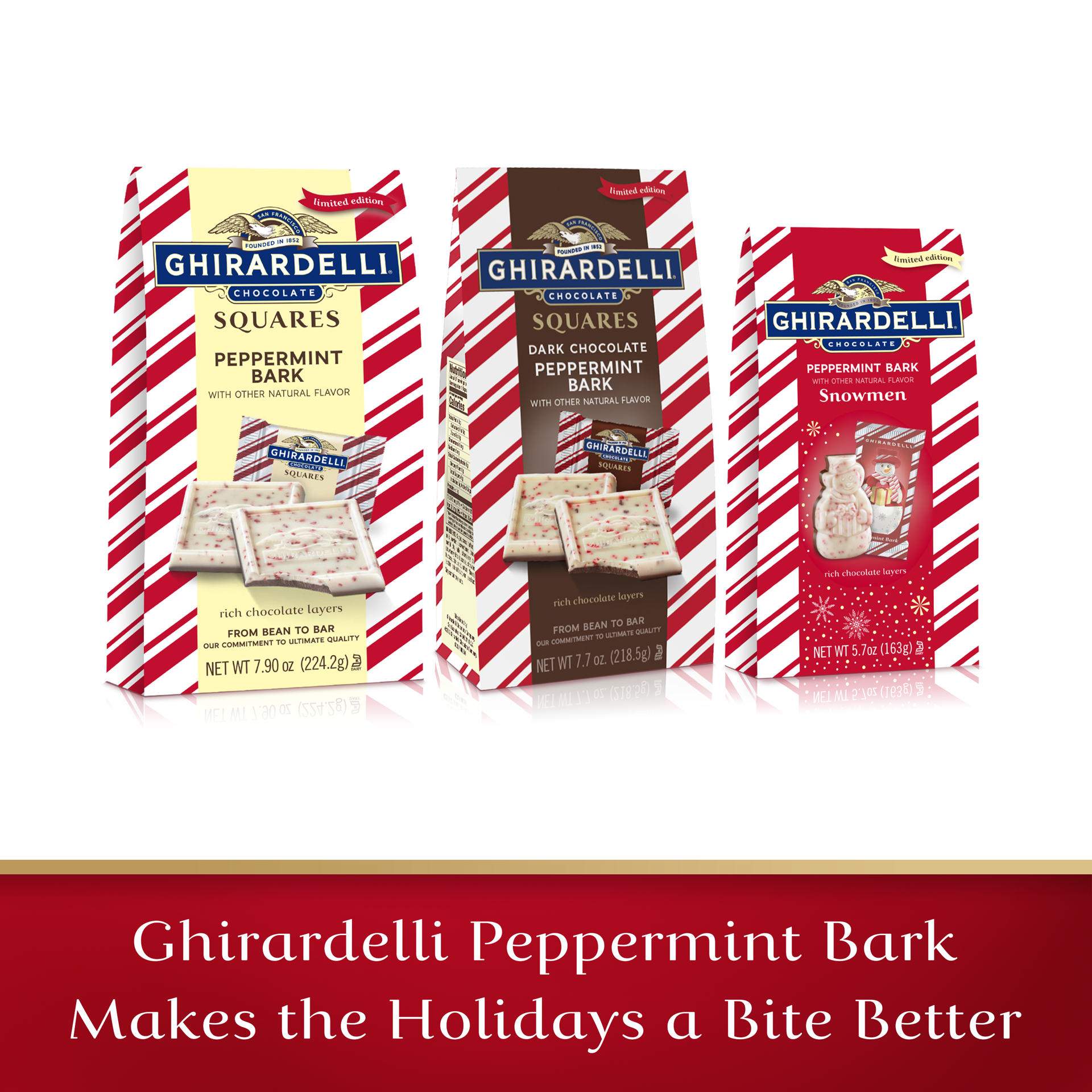 slide 8 of 9, GHIRARDELLI Peppermint Bark Assortment Chocolate Squares, 20.99 oz Bag, 20.99 oz
