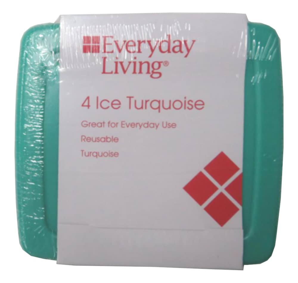 slide 1 of 1, Everyday Living Ice Pack - Turquoise, 4 ct