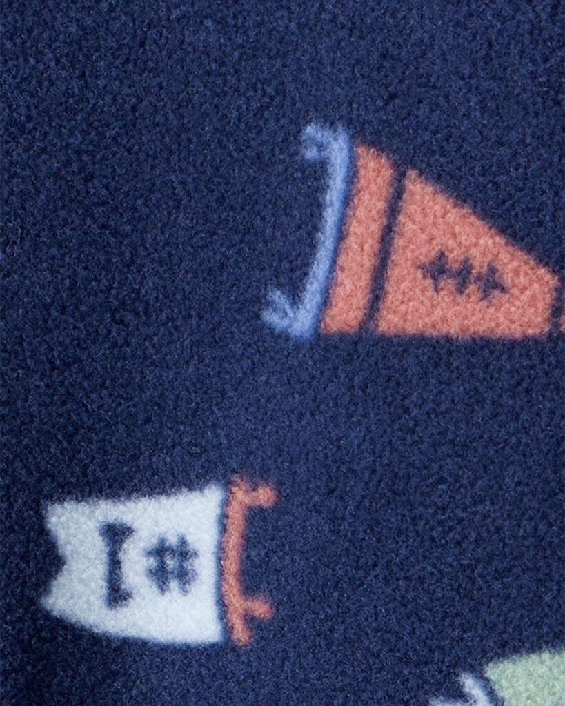 slide 2 of 3, Carter's Baby Boy Sports Print Loose Fit Long-Sleeve Sleep & Play - Navy Blue Blue PRE, 1 ct