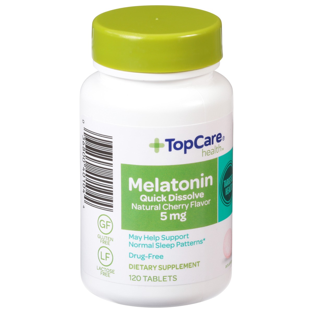 slide 2 of 9, TopCare Top Care Topcare Melatonin 5 Mg Dissolve Tablets, Cherry, 120 ct