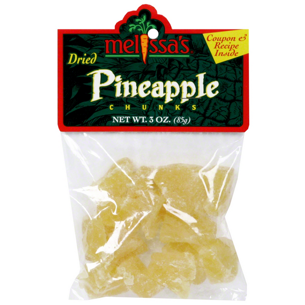 slide 1 of 1, Melissa's Dried Pineapple Chunks, 3 oz