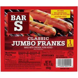 Bar-S Classic Jumbo Franks 16 oz