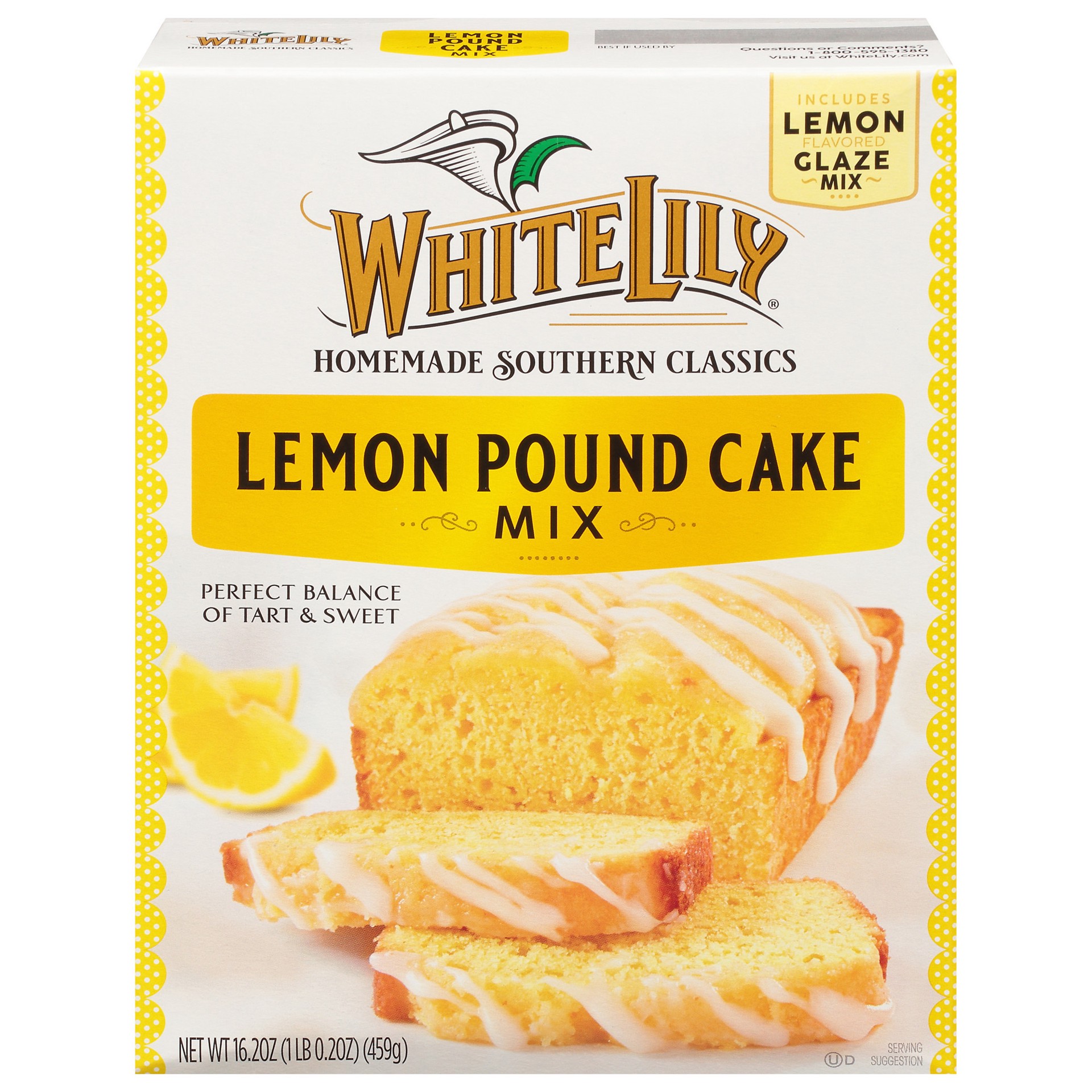 slide 1 of 9, White Lily Lemon Pound Cake Mix, 16.2 OZ Box, 16.22 oz