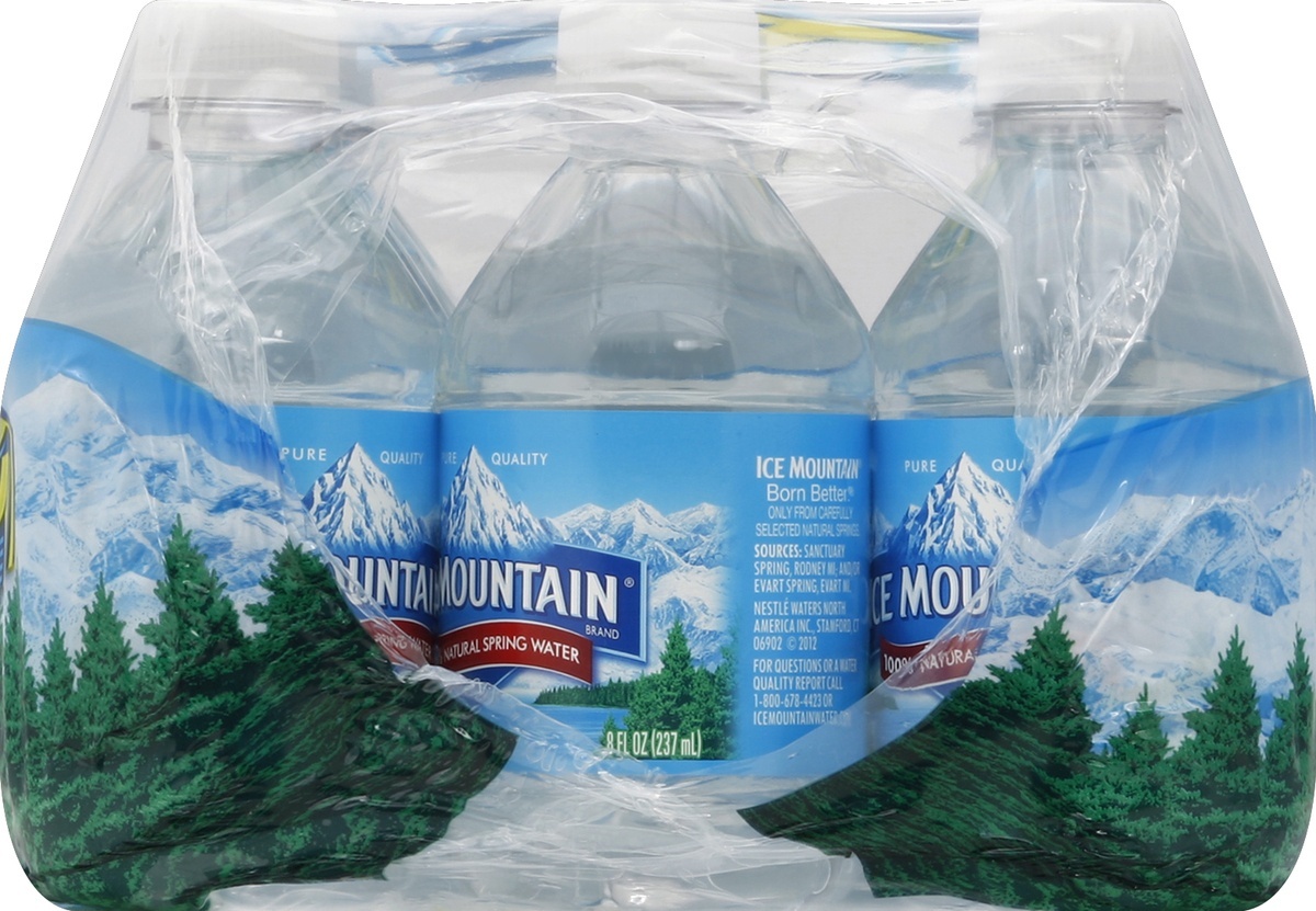 slide 3 of 6, Ice Mountain Brand 100% Natural Spring Water Mini Bottles, 12 ct; 8 fl oz