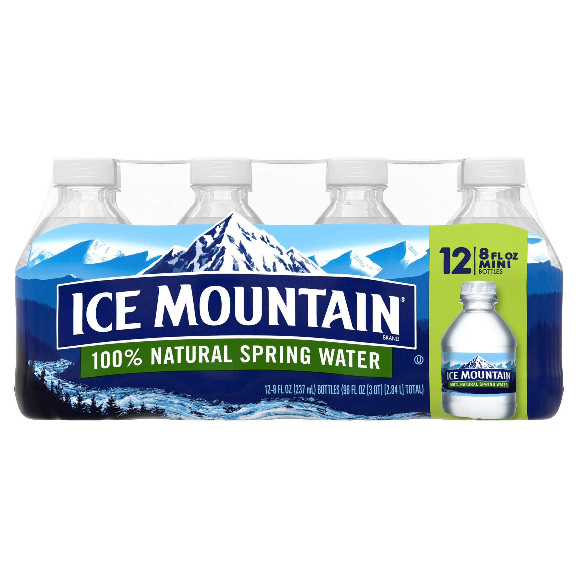 slide 1 of 25, ICE MOUNTAIN Brand 100% Natural Spring Water, mini plastic bottles (Pack of 12) - 8 oz, 8 oz