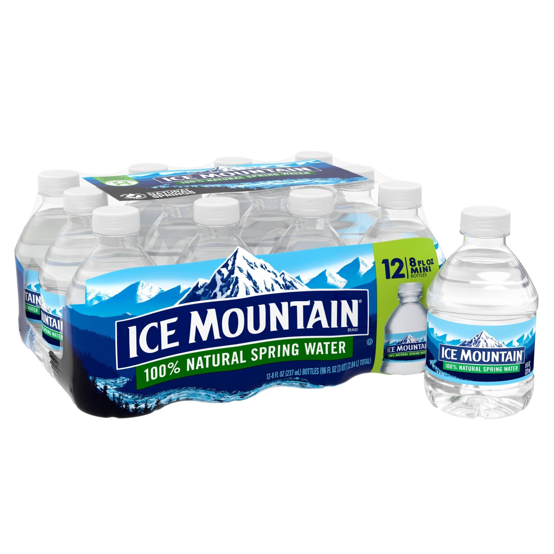 slide 1 of 6, Ice Mountain Brand 100% Natural Spring Water Mini Bottles, 12 ct; 8 fl oz