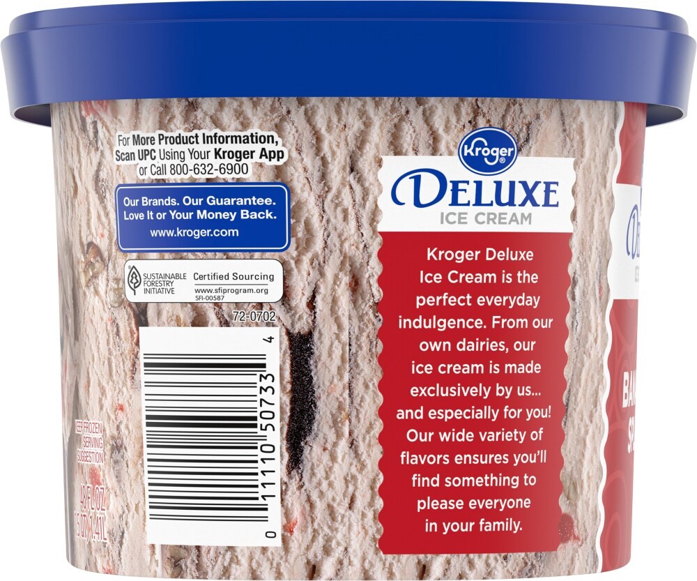 slide 3 of 5, Kroger Deluxe Banana Split Ice Cream, 48 fl oz