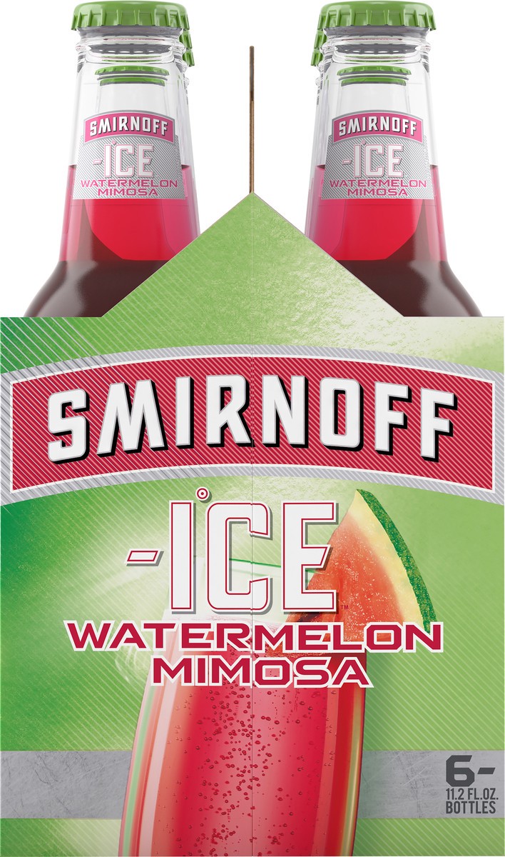 slide 3 of 3, Smirnoff Ice Watermelon Mimosa Sparkling Drink, 11.2oz Bottles, 6pk, 6 ct; 11.2 oz