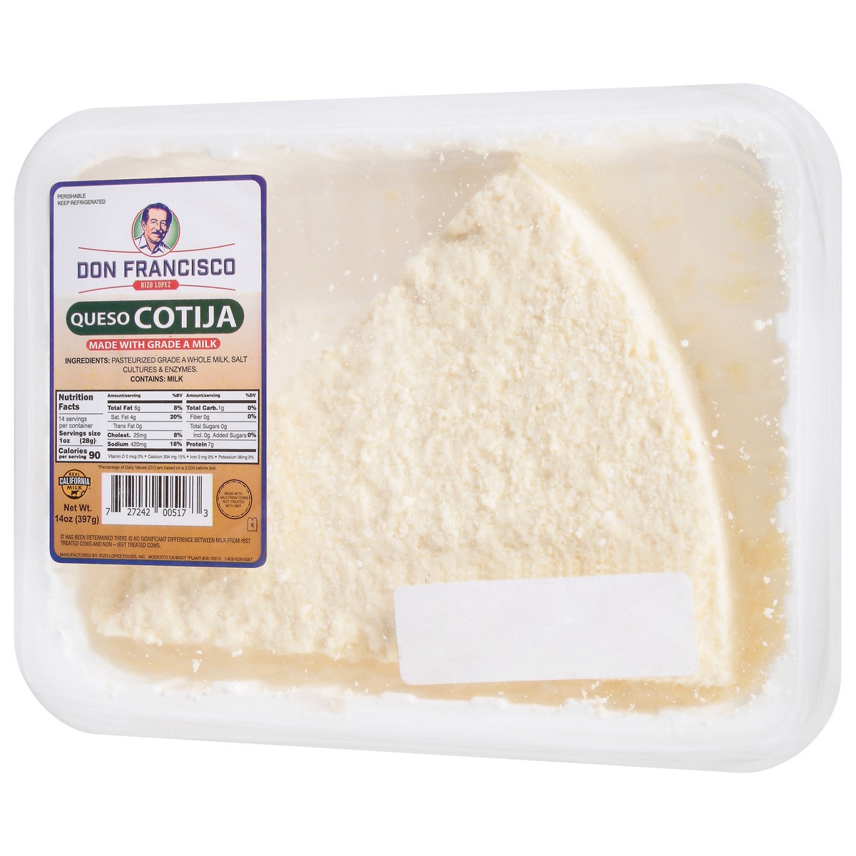 slide 7 of 11, Don Francisco's Tio Francisco Queso Cotija, 14 oz