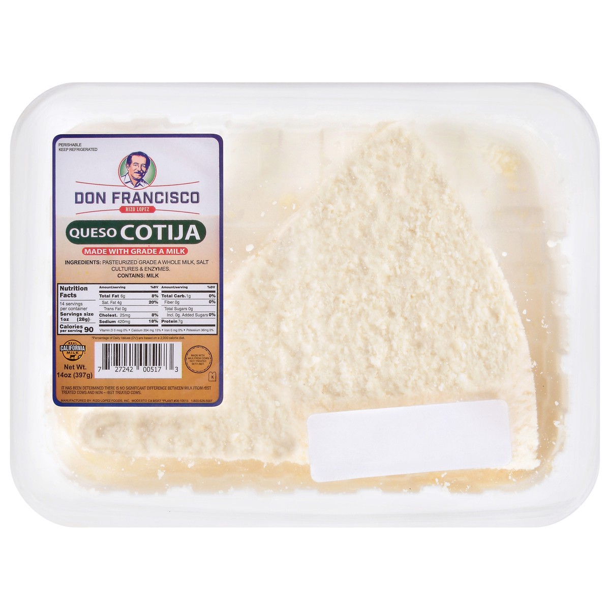 slide 8 of 11, Don Francisco's Tio Francisco Queso Cotija, 14 oz