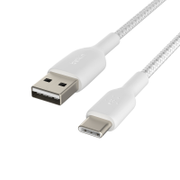 slide 3 of 10, Belkin Braided C-A 2M, White, 1 ct
