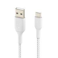 slide 2 of 10, Belkin Braided C-A 2M, White, 1 ct