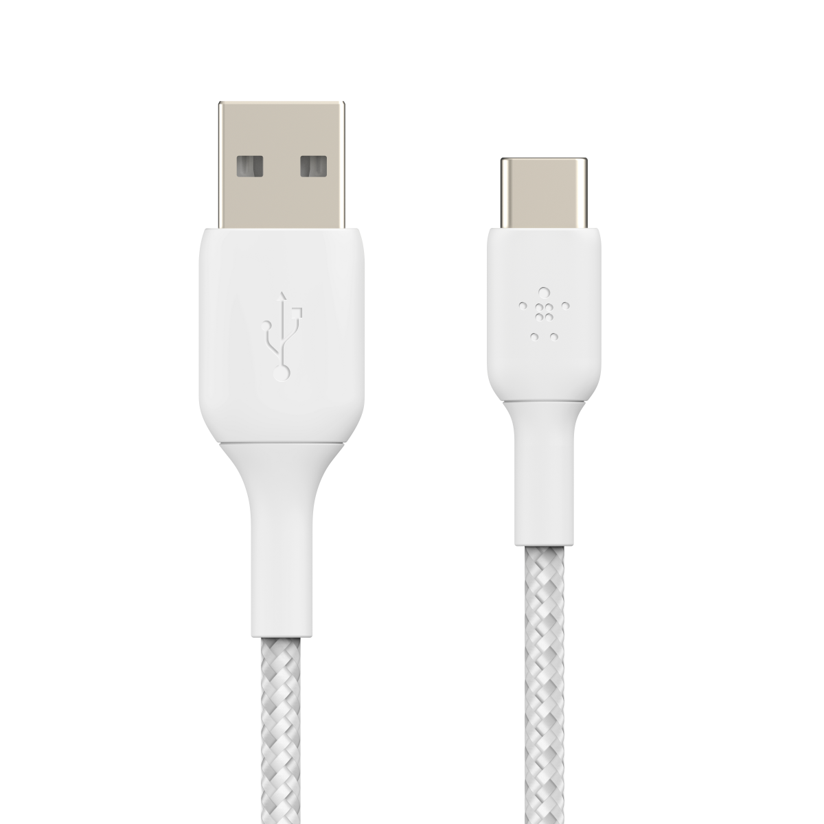 slide 1 of 10, Belkin Braided C-A 2M, White, 1 ct