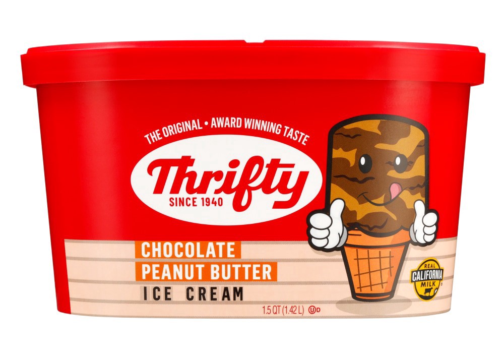 slide 2 of 2, Thrifty Chocolate Peanut Butter, 48 oz