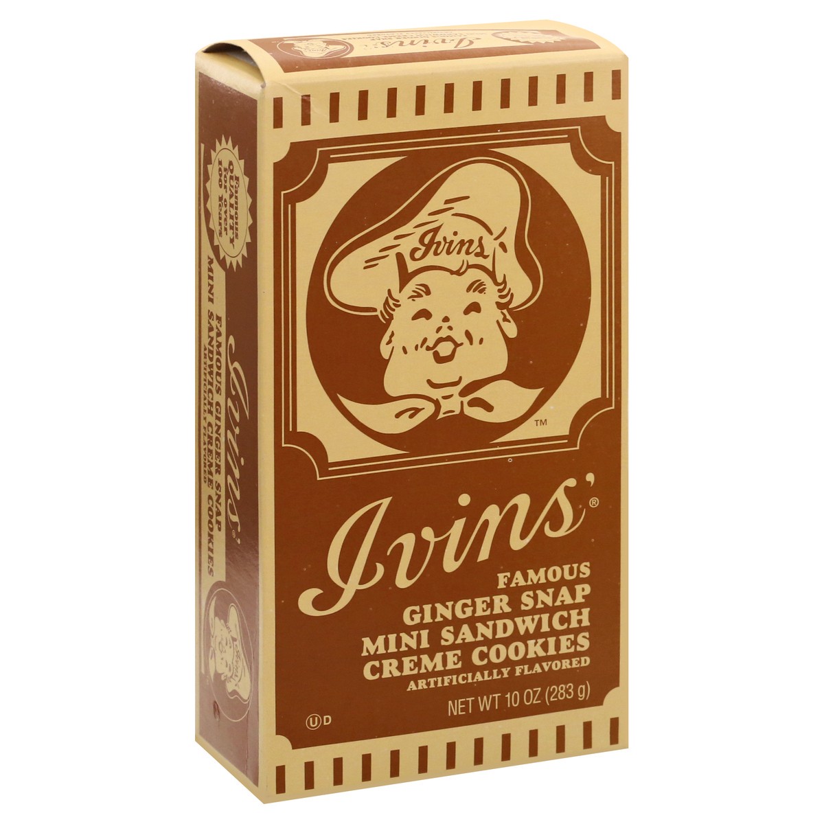 slide 6 of 13, Ivins Famous Mini Ginger Snap Sandwich Creme Cookies 10 oz, 10 oz