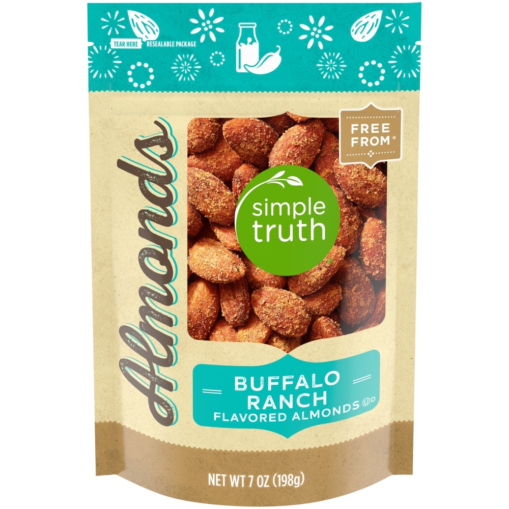 slide 1 of 1, Simple Truth Buffalo Ranch Flavored Almonds, 7 oz