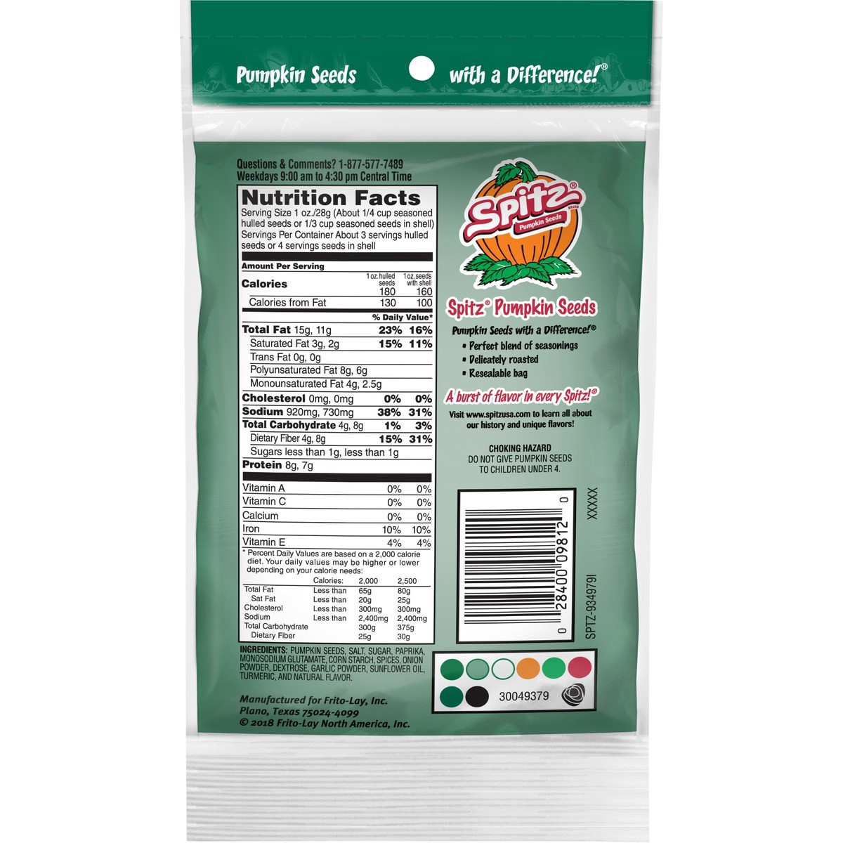 slide 3 of 5, Spitz Pumpkin Seeds, Seasoned, 4 oz