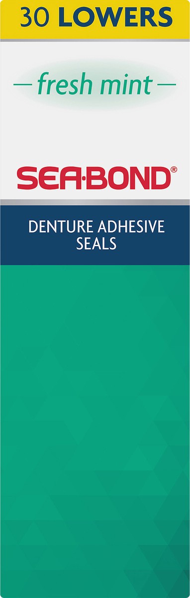 slide 4 of 8, Sea-Bond Lowers Fresh Mint Denture Adhesive Seals 30.0 ea, 30 ct