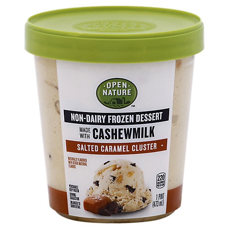 slide 1 of 1, Open Nature Frozen Dessert Cashewmilk Salted Caramel Cluster, 1 pint