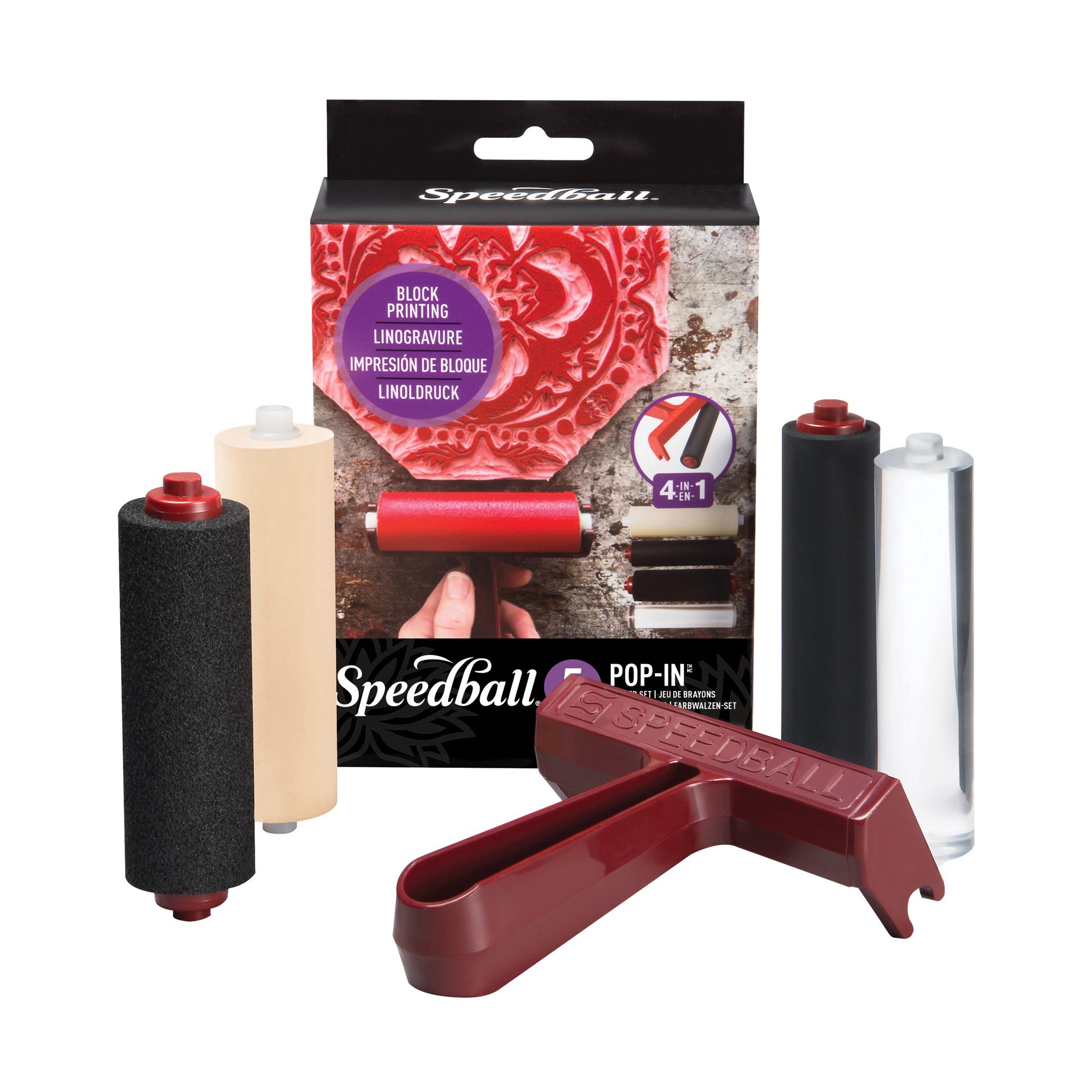 slide 2 of 2, Speedball Pop-In Brayer Set, 4 in