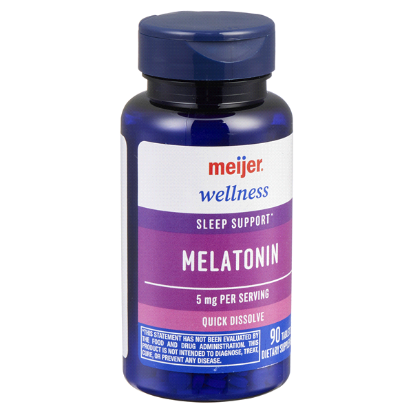 slide 17 of 17, MEIJER WELLNESS Meijer Dietary Supplement Melatonin Quick Dissolve Tablets, 90 ct; 5 mg