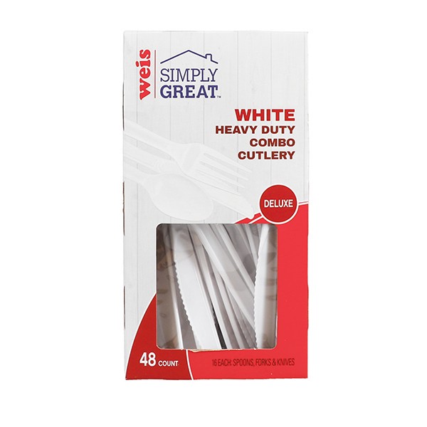 slide 1 of 1, Weis Quality Assorted Heavy Duty Cutlery, 48 ct